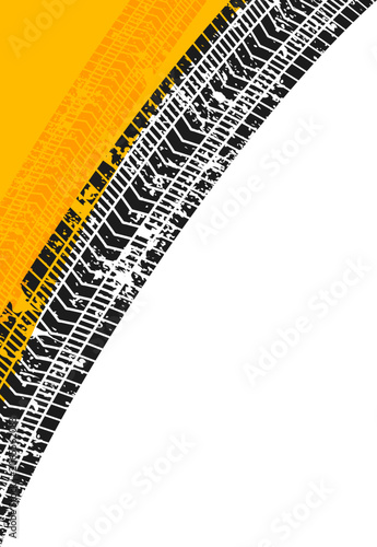 Grunge Tire Track Corner