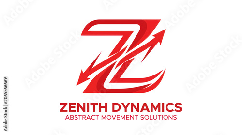 Stylized red letter z logo with motion arrows