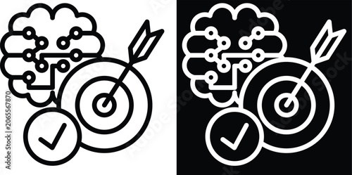 Cuadro en lienzo decide Two-tone version in black and white background