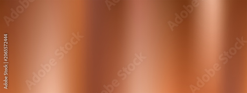 Copper, bronze metal foil gradient abstract vector background