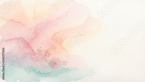 Watercolor background soft pastel texture abstract painting dreamy wash