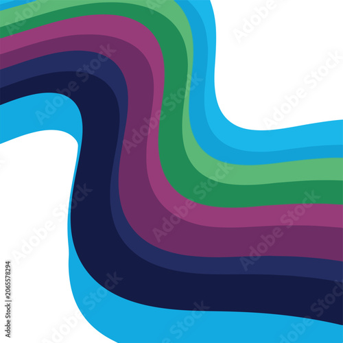 Vibrant multicolored wavy abstract background design element