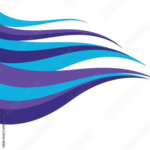 abstract blue and purple wave design element graphic
