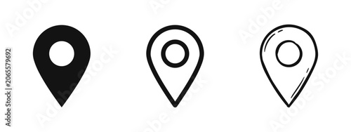 Photos Location Pin Map Marker Icon Set