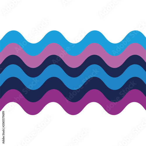 colorful wavy lines pattern design element