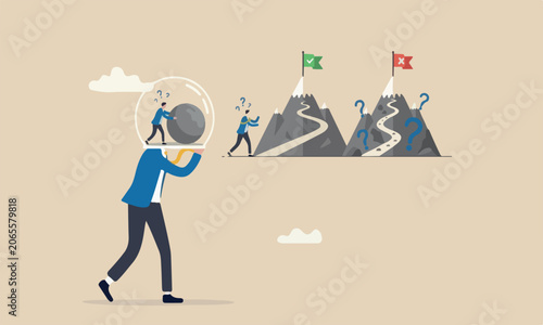Photos Decision right peak or incorrect, solve problem, critical thinking, decide and d