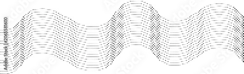 Obraz na plátne A futuristic wavy line illustration sits on a transparent background