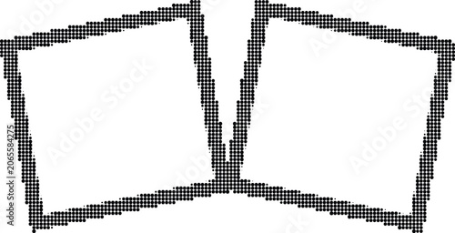 Obraz na plátně Two rectangular frames on a flat surface are shown side by side