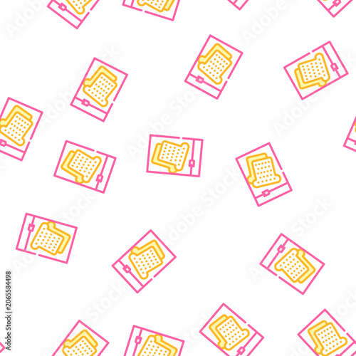 Obraz na plátně evacuated food vector seamless pattern evacuated food sign illustration
