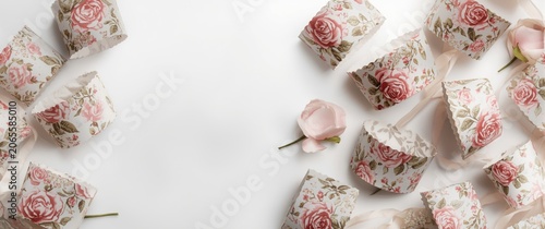 Floral cupcake wrappers and...