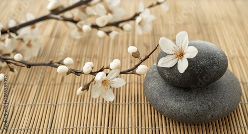 Serene zen rock arrangement...