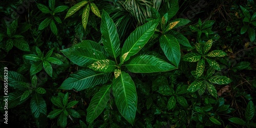 Vibrant tropical vegetation...