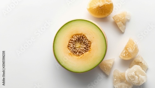 Sliced melon with lemon wed...