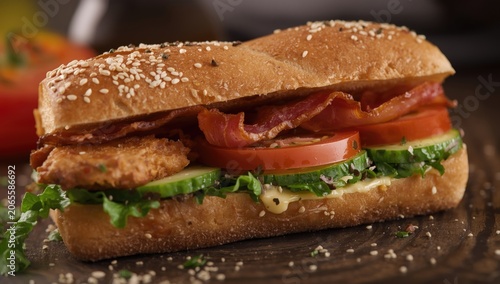 Bacon and chicken sandwich ...
