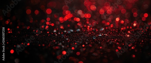 Red and black glitter textu...