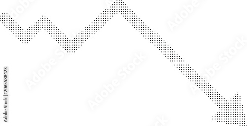 A declining stock market graph shows a downward trend on a screen
