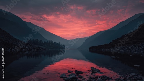 Peaceful mountain landscape...