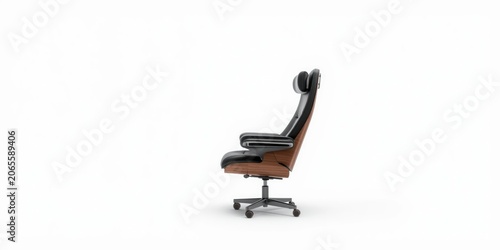 Office chair with wooden ac...
