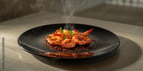 Steamed shrimp with seasoni...