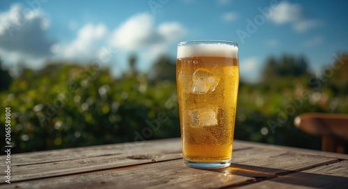 Refreshing cold beer served...