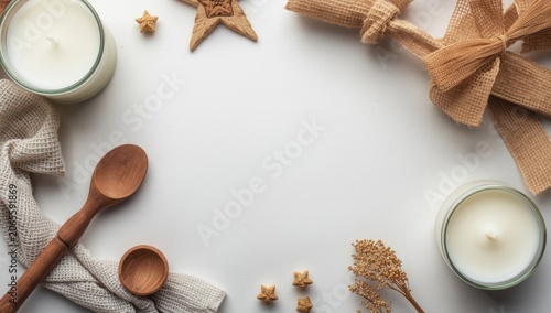 Candles and decorative elem...