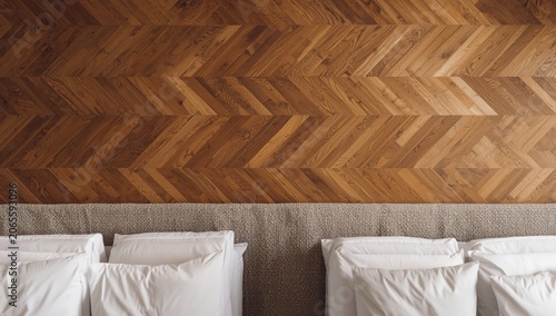 wood accented bedroom floor...