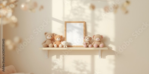 Teddy bears and empty frame...
