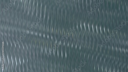 Abstract background with vertical metallic ripples and soft teal and silver light reflections