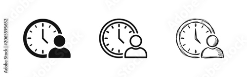 Photos Time management icon set