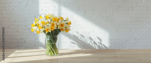 Springtime narcissus floral...