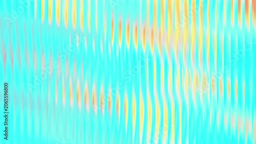 Abstract background with vertical flowing waves of bright cyan and warm golden yellow gradient light