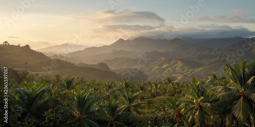 Soothing tropical view of c...