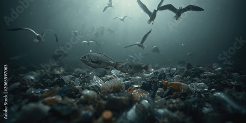 Plastic waste accumulation ...