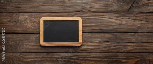 Chalkboard frame on rustic ...