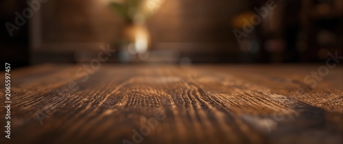 Close-up of a wooden table ...