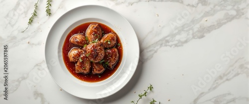 Dumplings in a spicy sauce ...