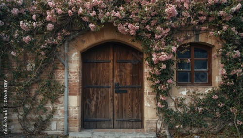 Traditional medieval wooden...