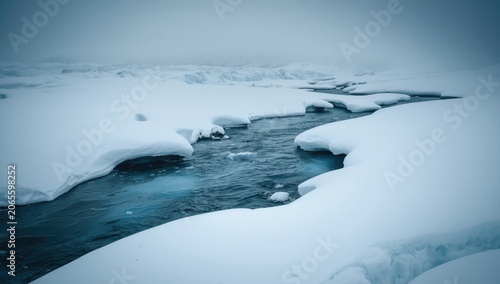 Melted ice forming a stream...