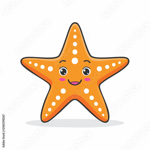 Cute Cartoon Starfish Character
