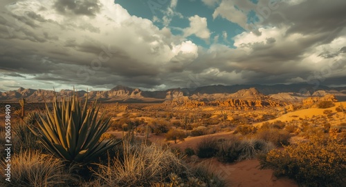 Warm toned desert landscape...