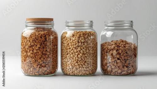 Glass jars filled with vari...