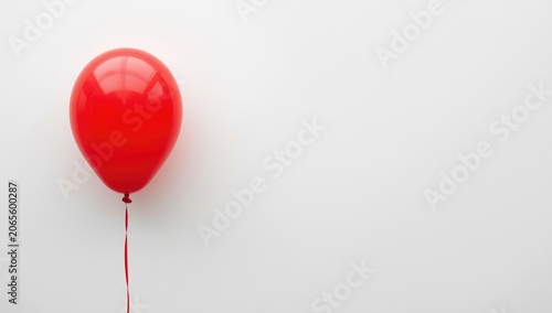 Red balloon against a plain...