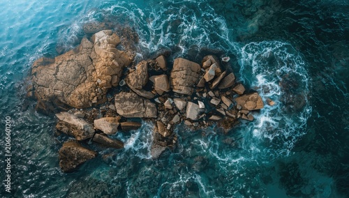 Top aerial capture of brown...