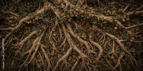 Detailed tree root systems ...