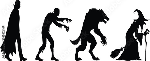 Black silhouettes of people running, jogging, and sprinting in a row