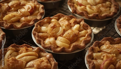 Freshly baked apple pies co...