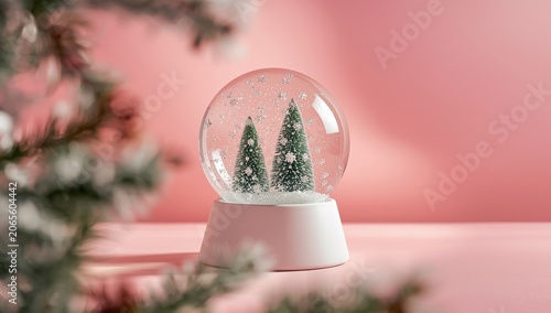Elegant Christmas snow glob...