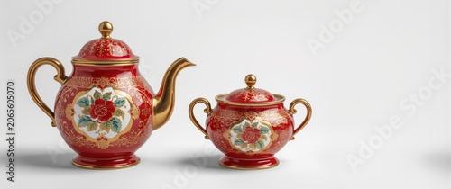 Old style Russian teapot an...