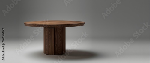 Round wooden dining table i...