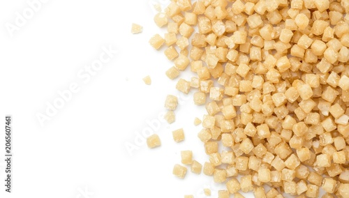Brown sugar crystals scatte...